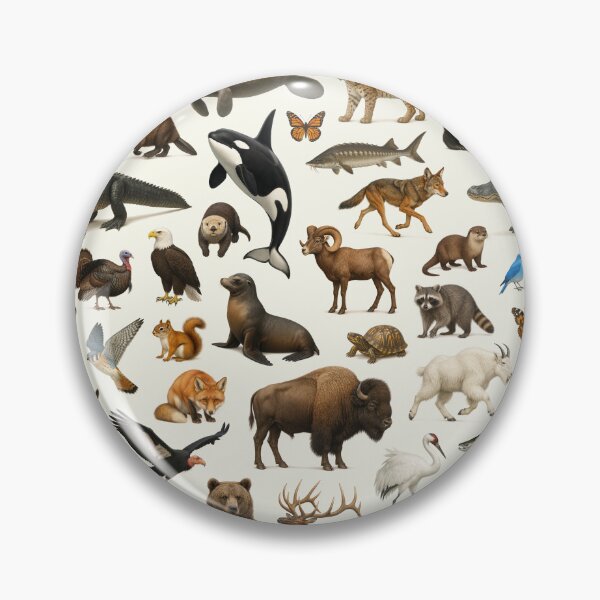 Item preview, Animals of the United States Wildlife Identification Chart designed and sold by kakarikihill.