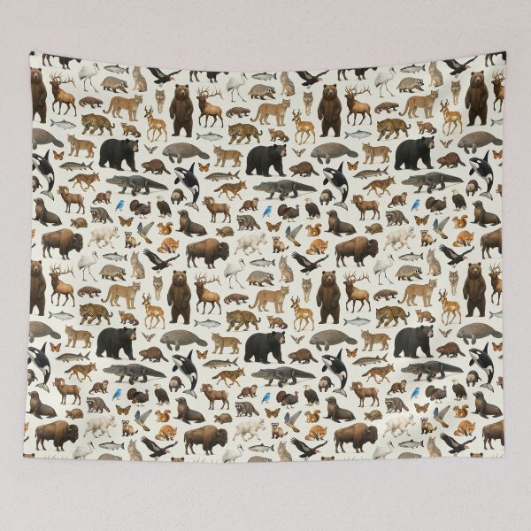 Item preview, Animals of the United States Wildlife Identification Chart designed and sold by kakarikihill.