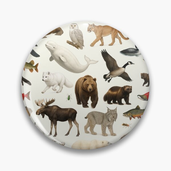 Item preview, Animals of Canada Retro Wildlife Identification Chart designed and sold by kakarikihill.
