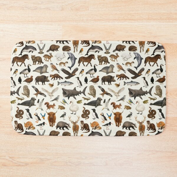 Item preview, Animals of The British Isles Retro Wildlife Identification Chart designed and sold by kakarikihill.