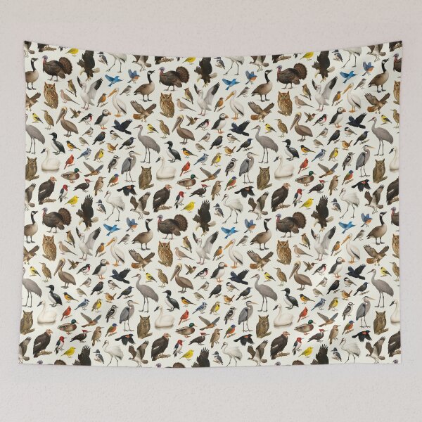 Item preview, Birds of North America Retro Wildlife Identification Chart designed and sold by kakarikihill.