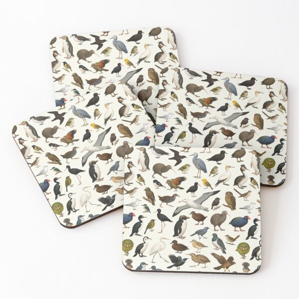 Item preview, Native Birds of New Zealand Retro Identification Chart designed and sold by kakarikihill.