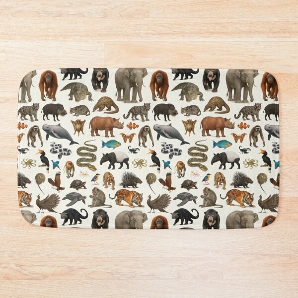Item preview, Animals of Malaysia Retro Wildlife Identification Chart designed and sold by kakarikihill.