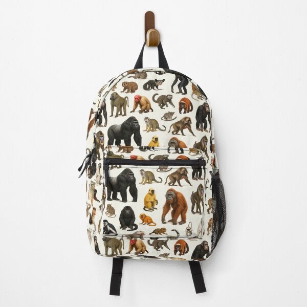 Item preview, Primates of the World Retro Wildlife Identification Chart designed and sold by kakarikihill.