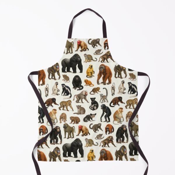 Item preview, Primates of the World Retro Wildlife Identification Chart designed and sold by kakarikihill.