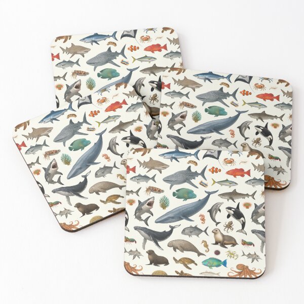 Item preview, Marine Life of Australia Retro Wildlife Identification Chart designed and sold by kakarikihill.