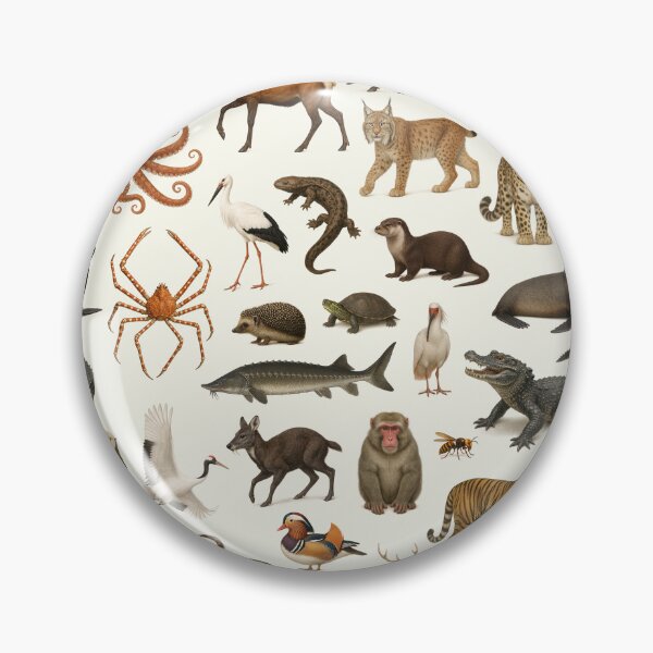 Item preview, Animals of the Far East Retro Wildlife Identification Chart designed and sold by kakarikihill.