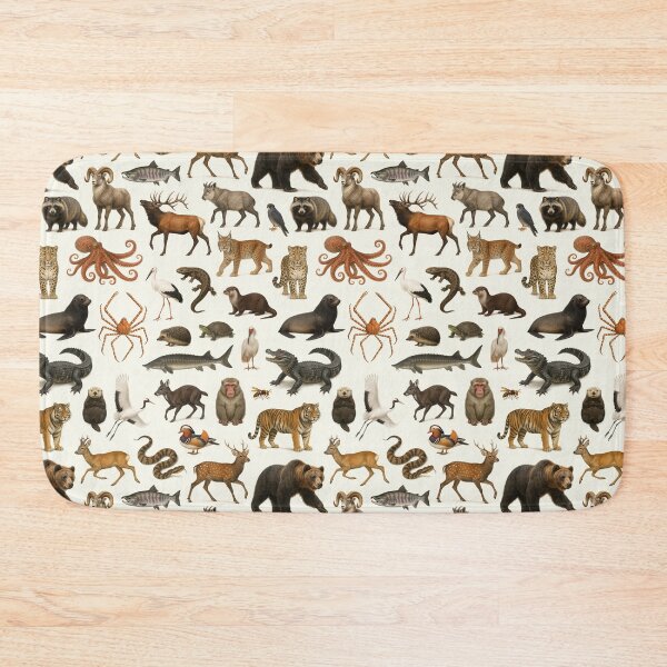 Item preview, Animals of the Far East Retro Wildlife Identification Chart designed and sold by kakarikihill.