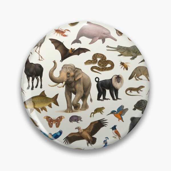 Item preview, Indian Animals Retro Wildlife Identification Chart designed and sold by kakarikihill.
