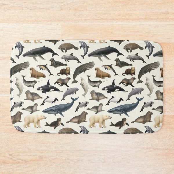 Item preview, Marine Mammals Retro Wildlife Identification Chart designed and sold by kakarikihill.