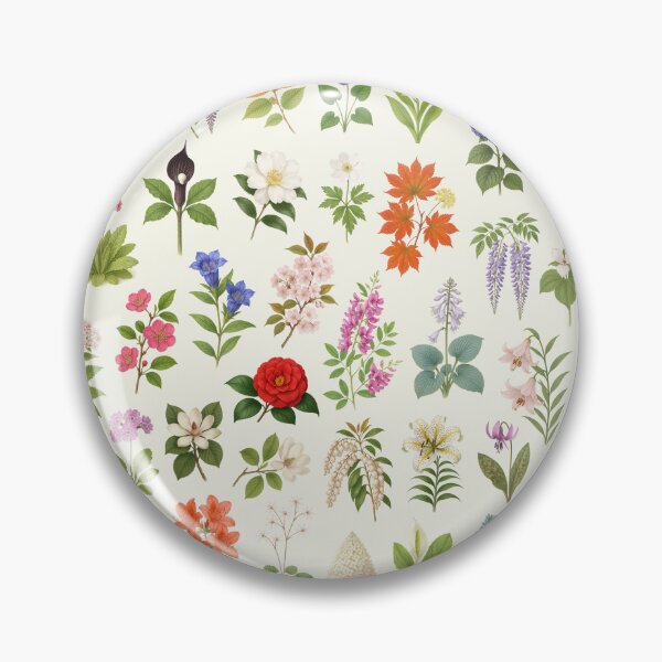 Item preview, Flowers of Japan Retro Botanical Plant Identification Chart designed and sold by kakarikihill.