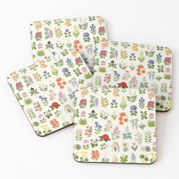 Item preview, Flowers of Japan Retro Botanical Plant Identification Chart designed and sold by kakarikihill.