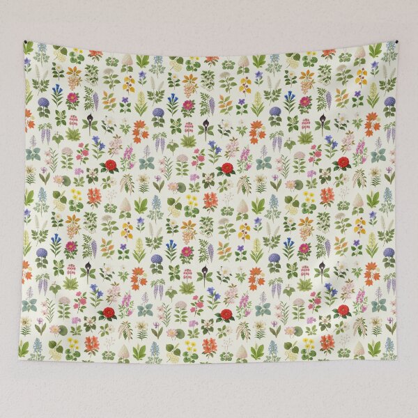 Item preview, Flowers of Japan Retro Botanical Plant Identification Chart designed and sold by kakarikihill.