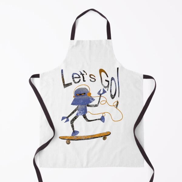 Item preview, Let's Go Robot Knight Skateboard - Motivational Blue Orange Headphones Art designed and sold by TheArtOfTreble.