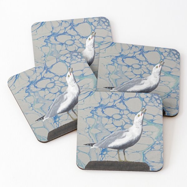 Item preview, Gull Screaming at the Sky designed and sold by Magpie's Miscellany.