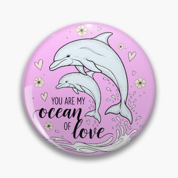 Item preview, You Are My Ocean of Love – Mother and Baby Dolphin Jumping Together designed and sold by Sea Gem.