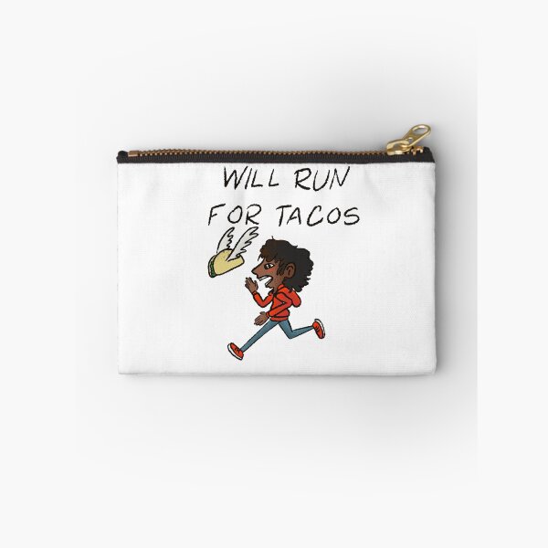 Item preview, "Will Run For Tacos Funny Runner Illustration - Taco Motivation Art designed and sold by TheArtOfTreble.