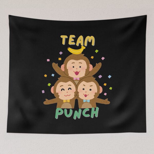Item preview, Team Punch Monkeys - Cute Trio Squad & Banana Party Illustration designed and sold by Yasmine Mohammed.