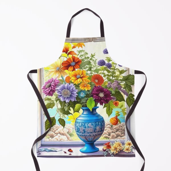 Item preview, Blue Vase Bouquet on Window designed and sold by dodunnart.
