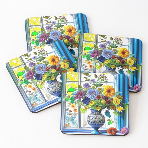 Item preview, Flower Vase on Bright Window designed and sold by dodunnart.