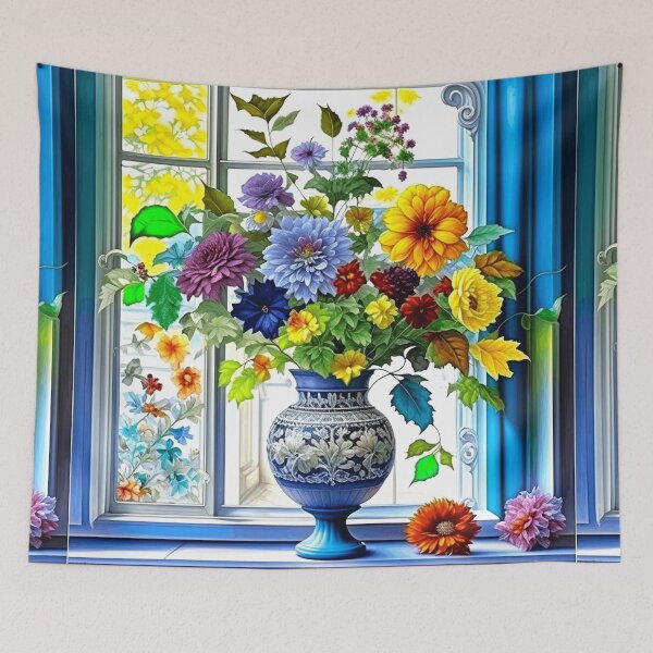 Item preview, Flower Vase on Bright Window designed and sold by dodunnart.