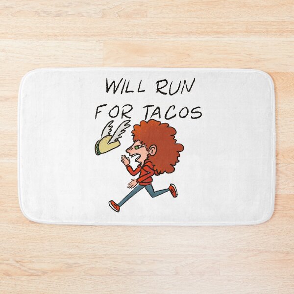 Item preview, Will Run For Tacos Funny Runner - Winged Taco Motivation Art designed and sold by TheArtOfTreble.