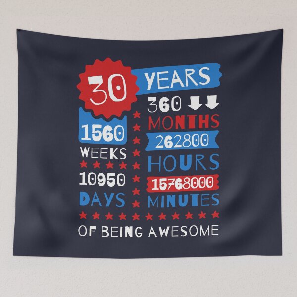 Item preview, 30 Years Of Being Awesome - Splendid 30th Birthday Gift Ideas designed and sold by MemWear.