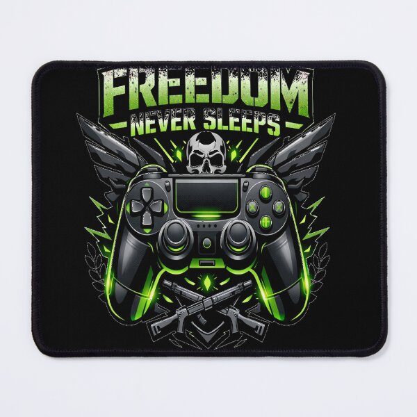 Item preview,  Gaming T-Shirt  – Freedom Never Sleeps, Gamer Gift, Cool Gaming Tee designed and sold by Art Lea.