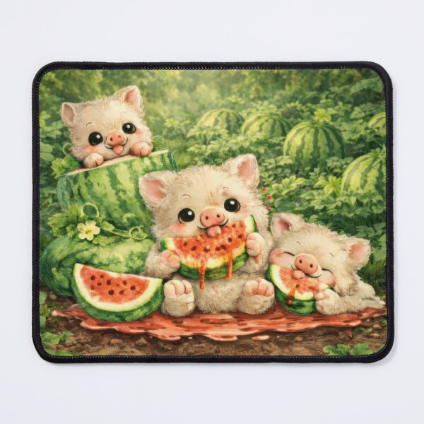 Item preview, Cute Piglets With Watermelon Sticker designed and sold by jgvisualarts.