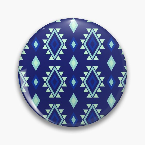 Item preview, Blue Tiki Lattice - Ethnic Polynesian Tribal - Gifts For Girlfriend designed and sold by RoyalStarsPatts.