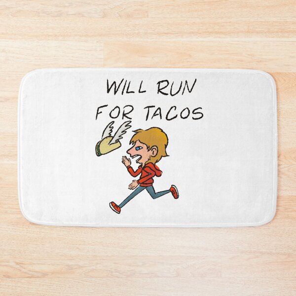 Item preview, Will Run For Tacos Funny Runner - Winged Taco Motivation Art designed and sold by TheArtOfTreble.