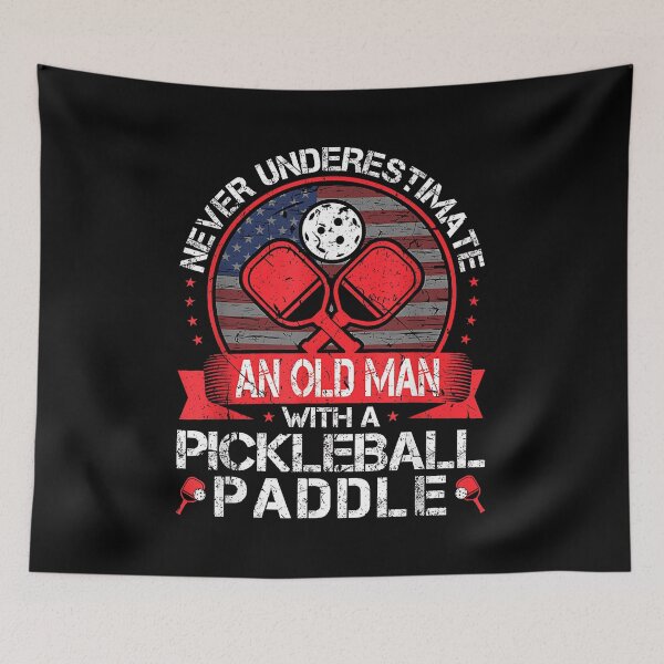 Item preview, Never Underestimate An Old Man With A Pickleball Paddle designed and sold by Boutkimaewab.
