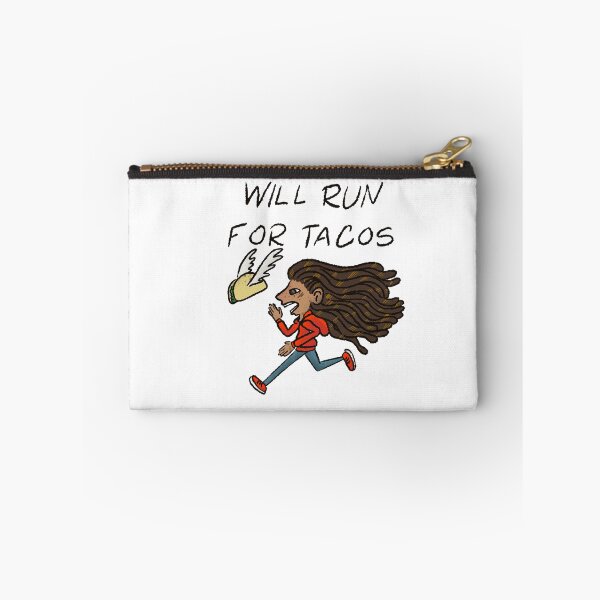 Item preview, Will Run For Tacos Funny Runner - Winged Taco Motivation Art designed and sold by TheArtOfTreble.