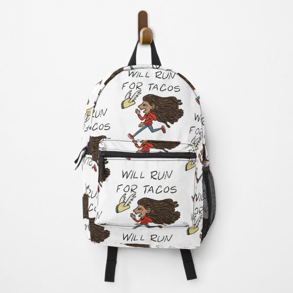 Item preview, Will Run For Tacos Funny Runner - Winged Taco Motivation Art designed and sold by TheArtOfTreble.