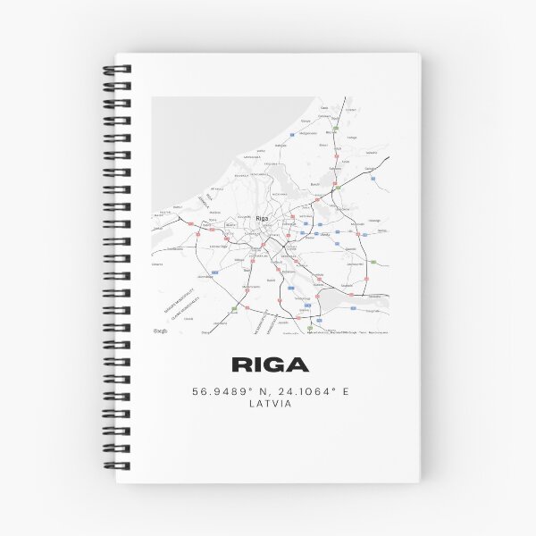 Item preview, Riga Latvia Coordinates Print | Capital City | Minimalist Baltic Wall Art designed and sold by RM-Journey.