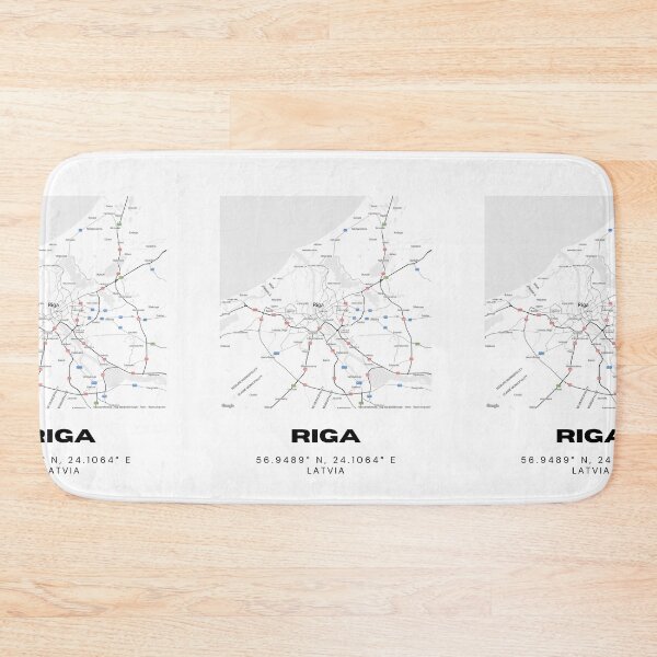 Item preview, Riga Latvia Coordinates Print | Capital City | Minimalist Baltic Wall Art designed and sold by RM-Journey.