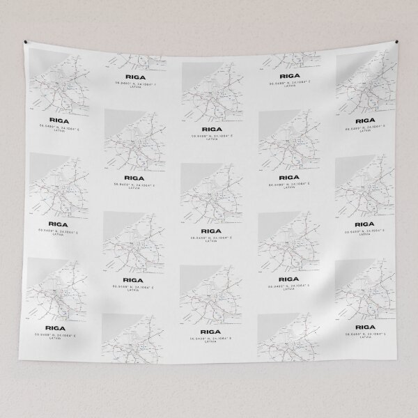 Item preview, Riga Latvia Coordinates Print | Capital City | Minimalist Baltic Wall Art designed and sold by RM-Journey.