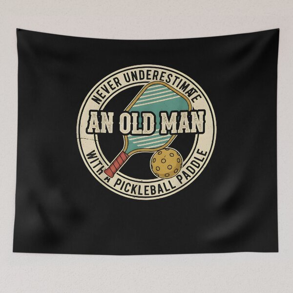 Item preview, Mens Never Underestimate an Old Man with A Pickleball Paddle designed and sold by Boutkimaewab.