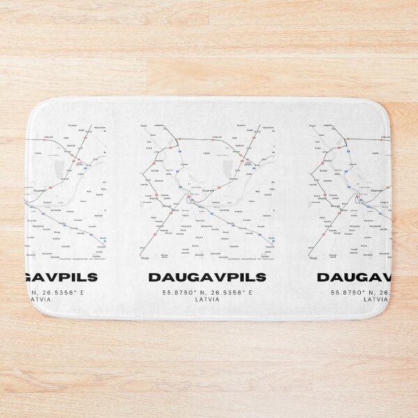 Item preview, Daugavpils Latvia Coordinates Print | Minimalist Baltic City Wall Art designed and sold by RM-Journey.