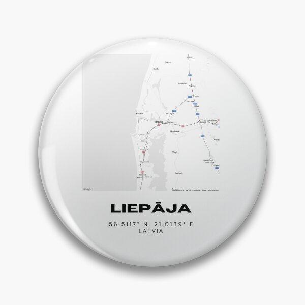 Item preview, Liepāja Latvia Coordinates Wall Art | Baltic Coastal City Print designed and sold by RM-Journey.