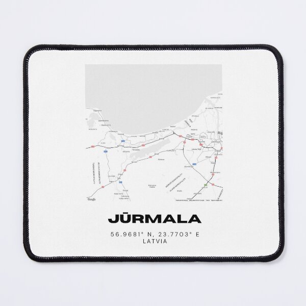Item preview, Jūrmala Latvia Coordinates Wall Art | Baltic Seaside City Print designed and sold by RM-Journey.