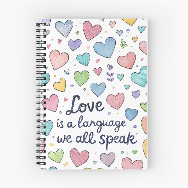 Item preview, Love is a Language – Heart Pattern Illustration designed and sold by Joyfulfabric.