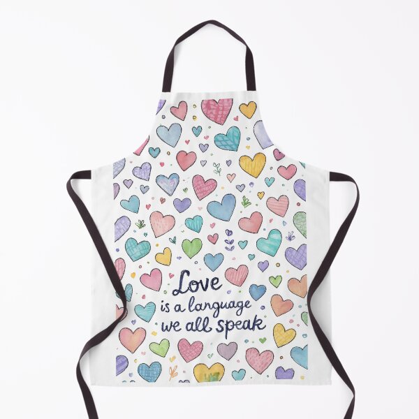 Item preview, Love is a Language – Heart Pattern Illustration designed and sold by Joyfulfabric.