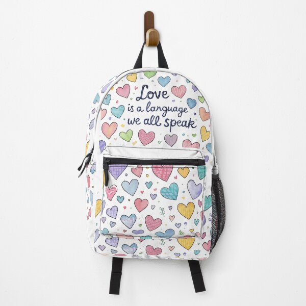 Item preview, Love is a Language – Heart Pattern Illustration designed and sold by Joyfulfabric.