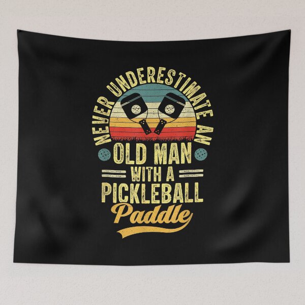 Item preview, Never Underestimate an Old Man with a Pickleball Paddle designed and sold by Boutkimaewab.