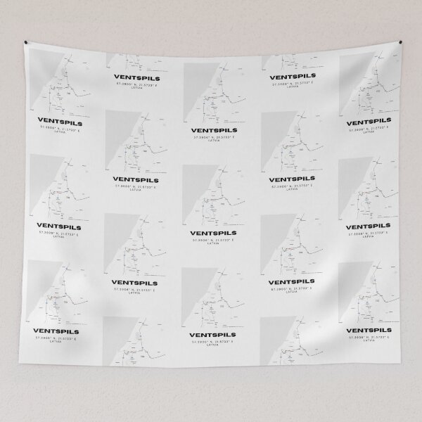 Item preview, Ventspils Latvia Coordinates Print | Minimalist Baltic Wall Art designed and sold by RM-Journey.