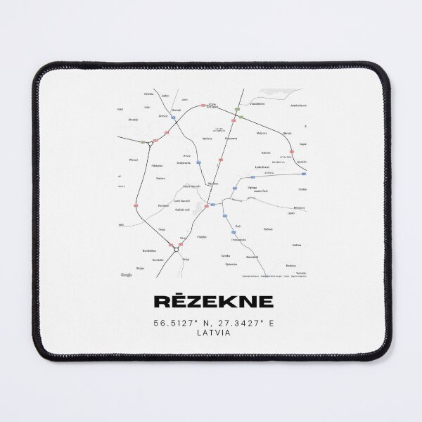 Item preview, Rēzekne Latvia Coordinates Print | Minimalist City Wall Art designed and sold by RM-Journey.