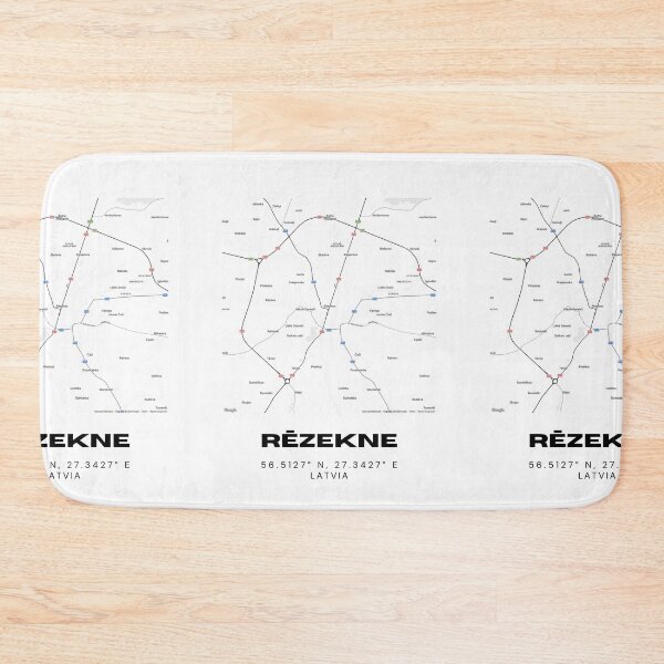 Item preview, Rēzekne Latvia Coordinates Print | Minimalist City Wall Art designed and sold by RM-Journey.