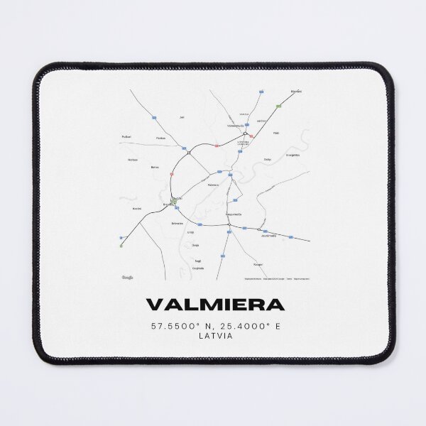 Item preview, Valmiera Latvia Coordinates Wall Art | Minimalist Baltic Print designed and sold by RM-Journey.