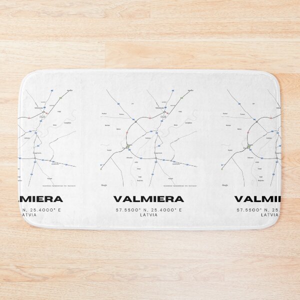 Item preview, Valmiera Latvia Coordinates Wall Art | Minimalist Baltic Print designed and sold by RM-Journey.